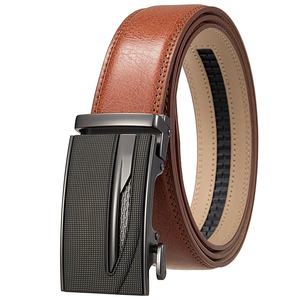 Ceinture automatique en cuir véritable avec boucle rectangulaire en alliage pour tenue formelle - Product Image 3