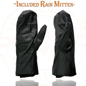 Gants de moto en cuir pour homme Samroz Sports, doublés, avec manchettes en cuir - Product Image 3