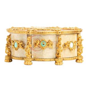 กล่องเครื่องประดับที่ทำด้วยมือสีทองหรูหราสำหรับตกแต่งที่เก็บของตกแต่งสำหรับนาฬิกาสร้อยคอจี้อลูมิเนียมกล่องวัสดุสิ้นเปลือง - Product Image 1