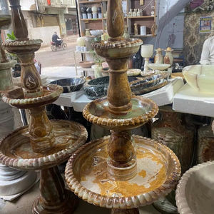 Elegante Fuente de Mármol Ónix de Tres Niveles, Decoración de Jardín Hecha a Mano, Fuente de Agua de Lujo para Patio - Product Image 5