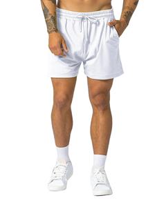 กางเกงขาสั้นผ้าโพลีเอสเตอร์สำหรับผู้ชายกางเกงขาสั้นลำลองสำหรับใส่ในฤดูร้อนกางเกงขาสั้นผ้าตาข่ายสีพื้นไซส์ใหญ่พิเศษ - Product Image 1