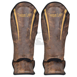 Protège-tibias professionnels personnalisés en PU de haute qualité pour la boxe, personnalisation OEM - Product Image 1
