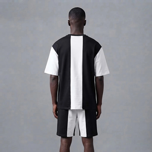 Custom Logo <b>T</b>-<b>Shirt</b> and Shorts Set for Men's Oversized Boxy fit <b>Thick</b> Heavyweight Premium 100% Cotton Casual man tracksuit - Product Image 6