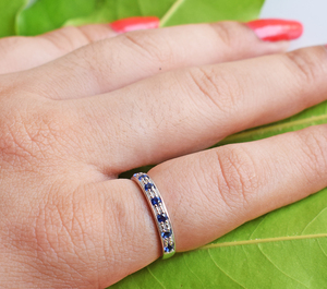 Solid <b>925</b> Sterling <b>Silver</b> Purple Amethyst Gemstone Wedding <b>Ring</b> Perfect Christmas Gift Fine Jewelry For Girlfriends And Promises - Product Image 5