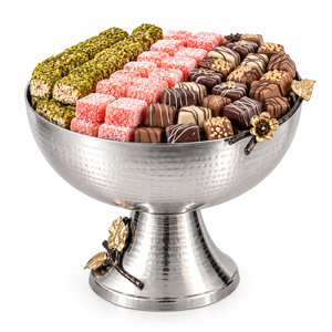 Premium Silver Plated Metal Serving Bowl with Ornate <b>Tree</b> Branch Feet Aluminum Candy Dish Serveware for Luxury Catering Display - Product Image 3