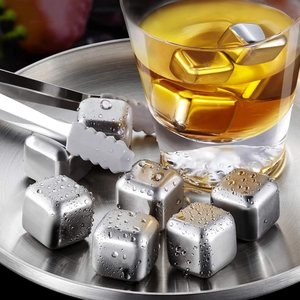 Juego de 6 Piedras de Whisky de Acero Inoxidable con Caja de Plástico, Cubitos de Hielo Reutilizables para Whisky, Cócteles, Pub y Bar - Product Image 2