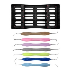BAFA SURGICAL INSTRUMENTS - Juego de 7 Espátulas Dentales Manuales de Resina para Restauraciones Estéticas, Instrumentos de Odontología con Bandeja Organizadora - Product Image 1
