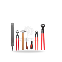 Kit d'outils pour sabots de cheval FARRIER, 7 pièces, en acier inoxydable, pour l'entretien des sabots.