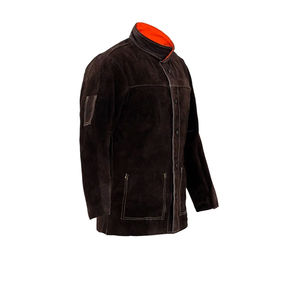 Veste de soudage fabriquée au Pakistan, vêtements de travail en cuir de qualité export, veste de soudage pour hommes et femmes, design ignifuge. - Product Image 6