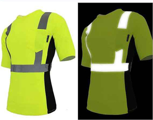 Camiseta de Seguridad de Alta Visibilidad con Franjas Reflectantes Amarillas, Manga Corta, Clase 2, Ropa de Trabajo, LED Intermitente, Producción Harry Johnson - Product Image 3