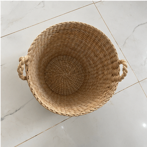 KOTTRAVAI Natural Water Hyacinth Woven Storage Basket with Organizer <b>Bin</b> and Handles for Home Kitchen <b>Bathroom</b> Decor Tamil Nadu - Product Image 1