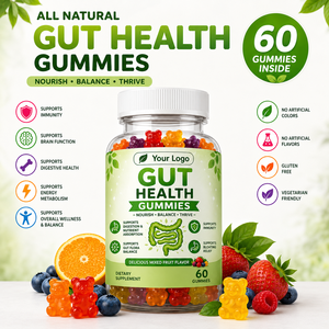 Gummies naturels pour la santé intestinale, à croquer, saveur fruitée, avec emballage pratique en bouteille, options de personnalisation de la marque - Product Image 2
