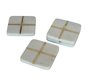 100% <b>Marble</b> Coffee Cup <b>Coaster</b> With Leaf Design Non Slip Table Decor Elegant Design <b>Marble</b> <b>Coaster</b> - Product Image 2