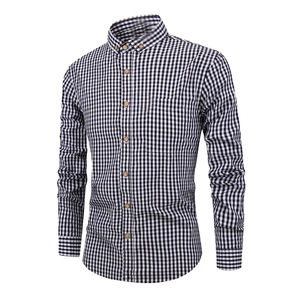 Chemise de travail pour homme avec logo personnalisé, coupe ajustée, 100% coton sergé, vêtements de bureau, fabricant OEM ODM, vente en gros - Product Image 5