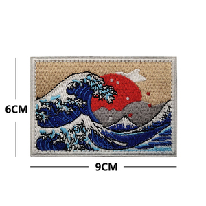 Écussons brodés de qualité supérieure fabriqués en usine avec logo personnalisé, forme florale haut de gamme pour vêtements et chapeaux - Product Image 2