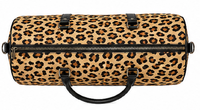 Bolsa de Deporte de Piel Auténtica con Estampado de Leopardo, Bolsa de Viaje de Lujo, Bolsa de Fin de Semana, Equipaje de Viaje, Bolsa de Gimnasio de Poliéster, Venta al Por Mayor