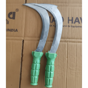 Multi-size Agricultural Sickle <b>Plastic</b> Wood Handle 13" Blade 15.5cm Length <b>Polished</b> Finish 150gm 1.5mm Thick Handheld-Shree - Product Image 1