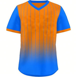 เสื้อเบสบอลแขนสั้นผู้ชาย โพลีเอสเตอร์ 100% 220 GSM แห้งเร็ว พิมพ์ลายโลโก้ตามสั่ง ดีไซน์ล่าสุด 2026 - Product Image 5