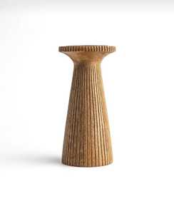 Candelabro alto hecho a mano de madera de mango – Candelabro de madera de 24 cm – Decoración rústica escandinava para mesa - Product Image 3
