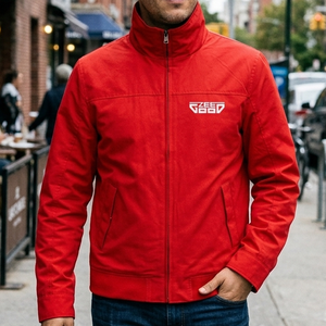 Men's <b>Red</b> Nylon Windbreaker <b>Jacket</b> Lightweight Casual Zip Up Outerwear Manufacture Premium Street Fashion OEM <b>jacket</b> for men - Product Image 2