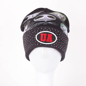 Bonnets d'hiver en acrylique personnalisés avec logo, bonnets de pêcheur en tricot avec strass, casquettes pour hommes - Product Image 3