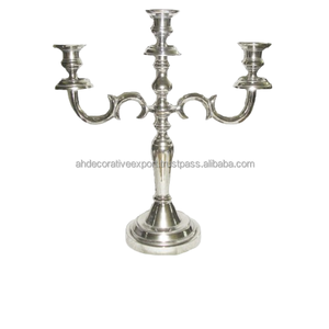 Candelabros de plata de 5 brazos hechos a mano portavelas de boda alto decoración de iluminación de Navidad Vela decorativa de boda - Product Image 4