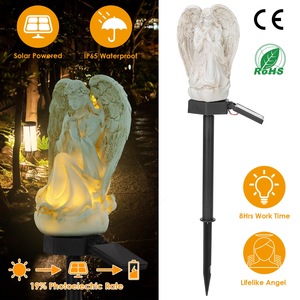 IP65 impermeabile esterno LED giardino luce 1 pezzo di preghiera solare angelo statua decorativo lampada da giardino per Patio cortile passerella paesaggio - Product Image 1