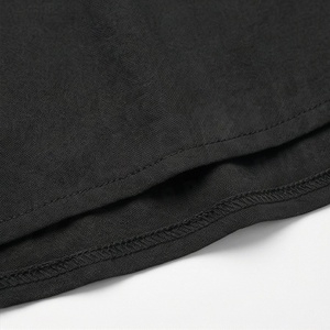 Women's Black <b>Elastic</b> Waist Ankle-Length Straight <b>Skirt</b> With Drawstring Minimalist Design Chiffon Fabric Comfortable Wear All - Product Image 6