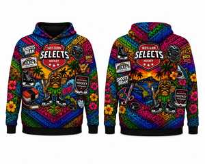 Sweat à capuche léger pour homme Western Selects, imprimé par sublimation, motif vague de plage, coupe classique, décontracté, manches longues, été - Product Image 1