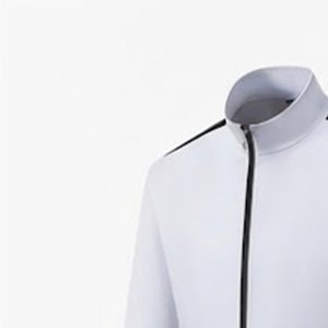 Ensemble de survêtement blanc pour homme, col montant, veste zippée et pantalon de jogging, en polyester tricoté respirant, style sportif, collection automne - Product Image 5