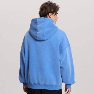 Sudadera con Capucha de Invierno de Algodón de 500GSM de Calidad Premium, Lavado Ácido, Efecto Desgastado, Corte Oversize Holgado y Transpirable - Product Image 2