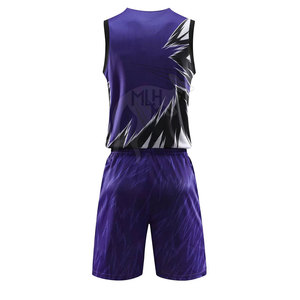 Último Diseño, Ropa Deportiva Transpirable de Verano, Conjuntos de Uniformes de Baloncesto, Impresión Personalizada, Color Sólido, Talla Grande, 100% Sin Mangas - Product Image 3