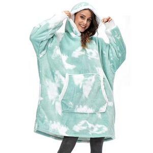 Wearable Blanket Hoodie Oversized Sherpa Fleece Hooded Blanket Unisex Giant Comfy Sweatshirt Winter Warm Pullover - Product Image 5