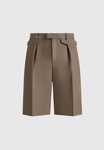 Shorts Bermuda Oxford pour Homme, Couleur Unie, Taille Mi-Haute, Fermeture à Cordon, Décontracté, Sport, Gym, Course à Pied, Séchage Rapide, 100% Coton avec Poches - Product Image 1
