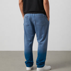 Pantalones de Hombre de Alta Calidad con Logotipo Serigrafiado Personalizado, Estilo Vintage Deslavado, Paneles Frontales con Efecto Desgastado, Pantalones Deportivos Holgados a la Moda - Product Image 4