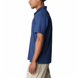 Polo en coton Oxford à manches courtes pour homme, couleur unie, respirant, style décontracté, coupe classique - Product Image 5