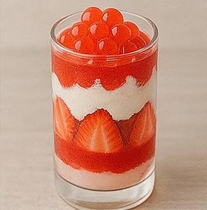 Boba éclatante saveur fraise couleur rubis, très demandée, avec sirop en bouteille pour coupes glacées - Product Image 5