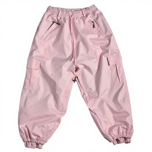 Pantalon de ski unisexe personnalisé, coupe ample, chauffant, imperméable, coupe-vent 20K, isolation polaire, avec logo frontal et poches boutonnées - Product Image 1