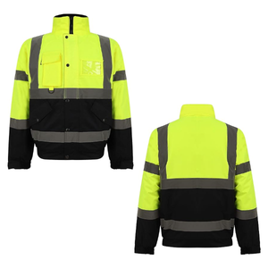 Veste d'hiver réfléchissante haute visibilité DAFFODILS, classe 3 ANSI, veste de sécurité haute visibilité personnalisée, imperméable et coupe-vent pour hommes - Product Image 3