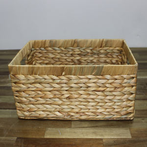 Panier-cadeau rectangulaire en jacinthe d'eau, panier-cadeau de spa en vrac, panier vide en saule, grande boîte-cadeau personnalisée - Product Image 3