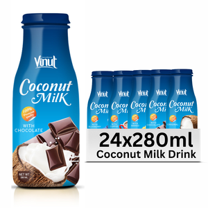 Giá bán buôn tốt nhất sữa dừa uống sô cô la 280ml-vinut nhà máy, nhãn hiệu riêng, mẫu miễn phí, <span class=keywords><strong>ISO</strong></span> BRC Kosher Halal fssc C C - Product Image 1