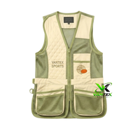 Gilet de tir en argile durable pour l'extérieur, respirant, avec logo personnalisé, épaulettes rembourrées et poches pour cartouches, idéal pour le tir au vol. Vente en gros usine.