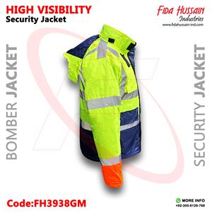 Veste de sécurité haute visibilité la plus vendue 100% polyester vert bleu bombardier vêtements de sécurité style chemise et pantalon - Product Image 3