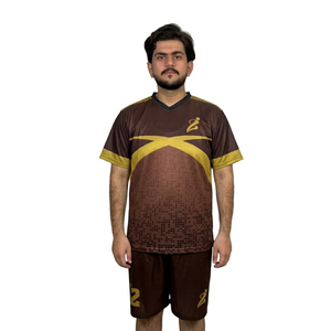 ชุดฟุตบอลแขนสั้นคุณภาพสูงลดราคาพิเศษสำหรับผู้ชาย นักฟุตบอลชาย  ชุดพิมพ์ลายแบบ Sublimation สำหรับเด็กผู้ชาย - Product Image 1