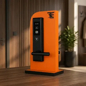 Serrure de porte intelligente en acier inoxydable noir TES 705SSB pour portes en bois, clé électronique RFID, clé mobile pour l'accès - Product Image 5