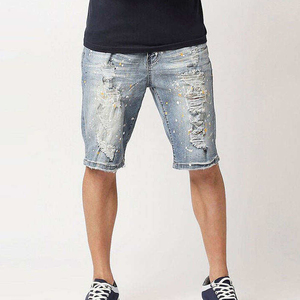 Nuevos Pantalones Cortos de Mezclilla para Hombre, Diseño Único, Estilo Urbano, Alta Calidad - Product Image 1