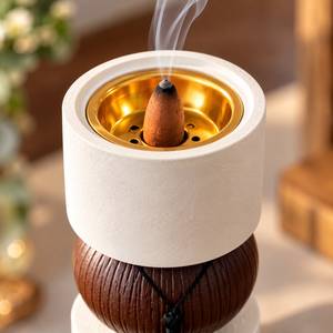 Brûleur de Bakhoor en Résine de Bois Premium en Gros, Élégant Porte-Encens Oud, Décoration Religieuse Arabe pour la Maison, Collections de Cadeaux Parfumés - Product Image 4