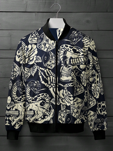 Chaqueta Varsity de Cuero Genuino para Hombre, Estilo Urbano, con Bordado Chenille Personalizado, Impermeable, con Patrón de Letras Universitarias - Product Image 5