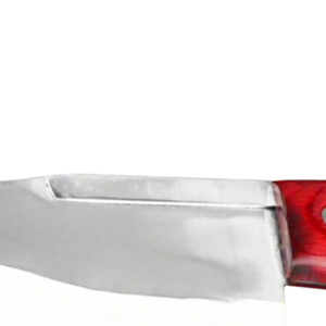 Red Handle Stainless Steel Butcher <b>Knife</b> Heavy Duty Meat Cutting Chef <b>Slicing</b> <b>Knife</b> Professional Kitchen Tool with Riveted Wood - Product Image 3