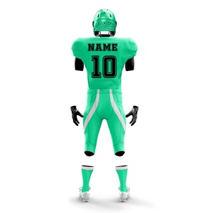 Maillot de football américain personnalisé à col en V pour homme, grande taille, 100 % polyester, séchage rapide, imprimé par transfert thermique, avec taille élastique latérale - Product Image 2